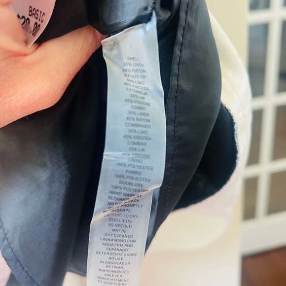 Vince Camuto size 10 Elegant Black and White Women's linen sleeveless Dress - Picture 4 of 6